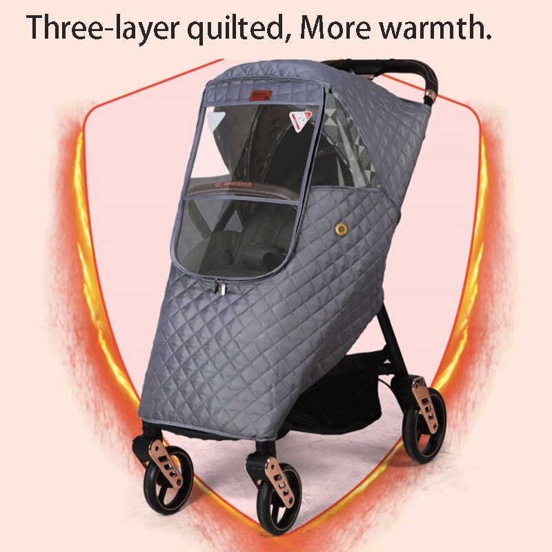Housse de pluie universelle imperméable et épaisse pour l'hiver, protection contre la poussière et le vent, imperméable pour poussette de bébé