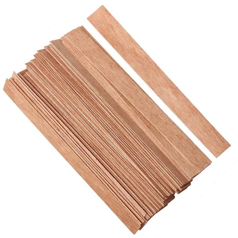 50 Set Natural Candle Wicks, 131.3cm Wooden Natural Environmental Candle Cores with Iron Stand for Candle Making