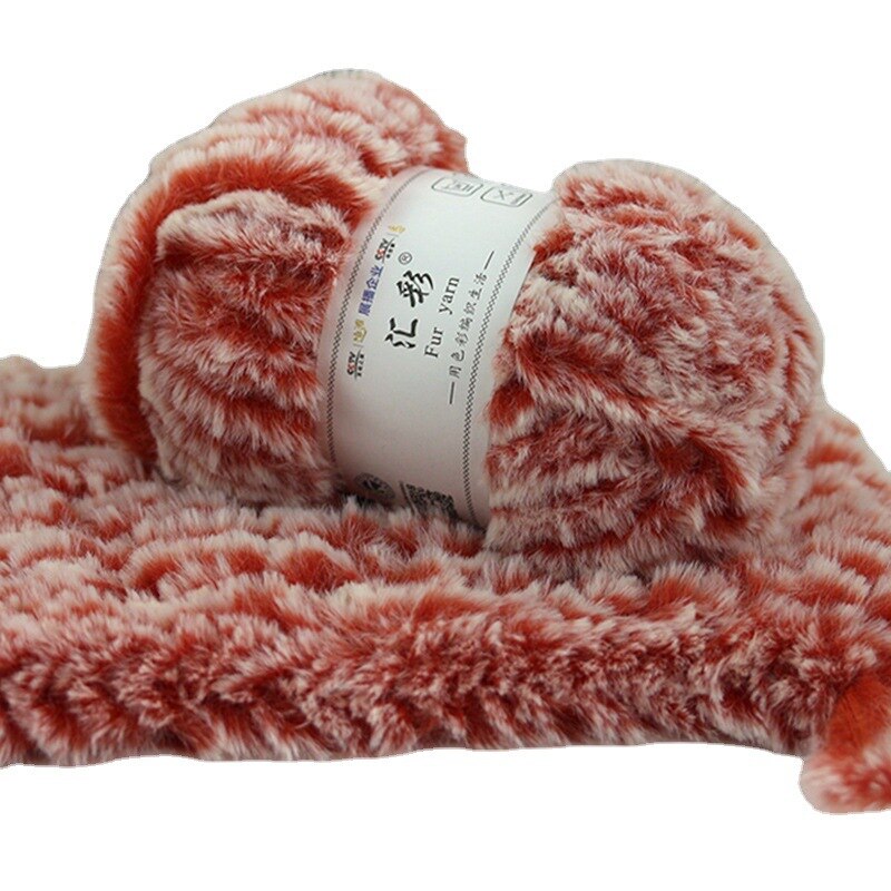 Outai Park of 5 Wool Fur-like Thread Diy Wool Ball Hand-knitted Sweater Thread Special Fancy Yarn Crochet Knitting Braids