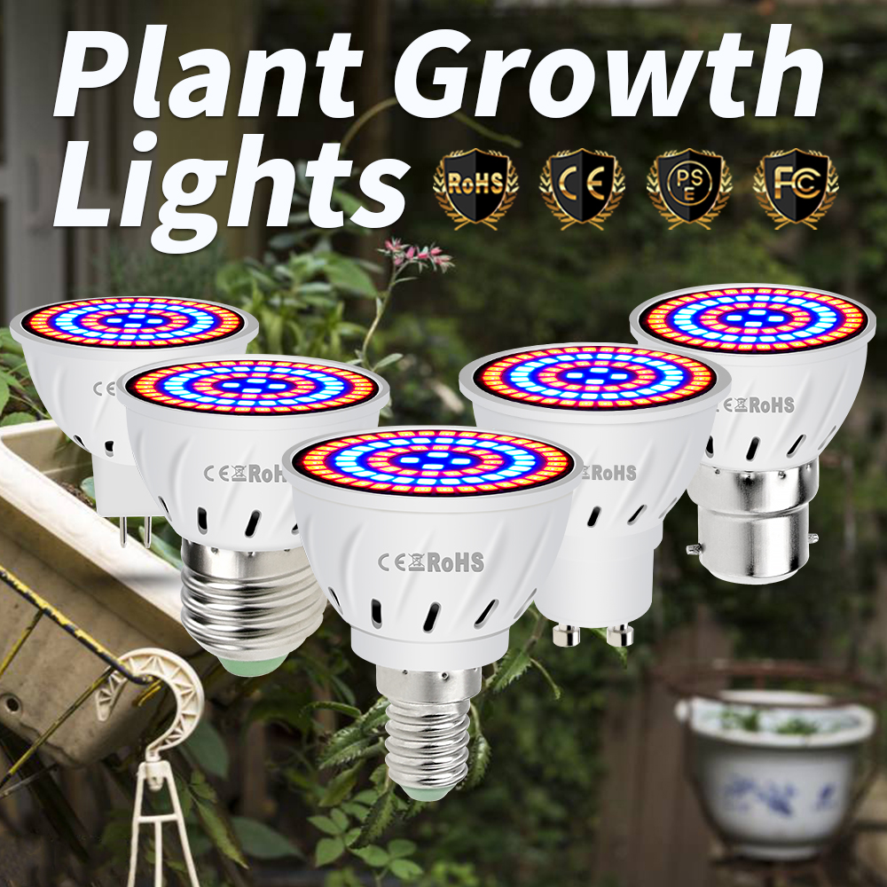 CanLing Full Spectrum Led E27 AC 220V Plant Light E14 Growing Lamp MR16 Phytolamp GU10 Growlight B22 Spotlight Bulb For Grow Box