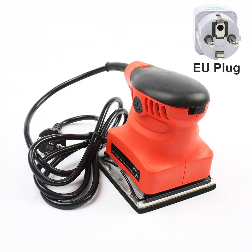 Lijadora eléctrica para madera, herramienta de lijado de 220v, 260w, 110mm x 100mm, para pulir madera/pintura/eliminación de hierro: EU