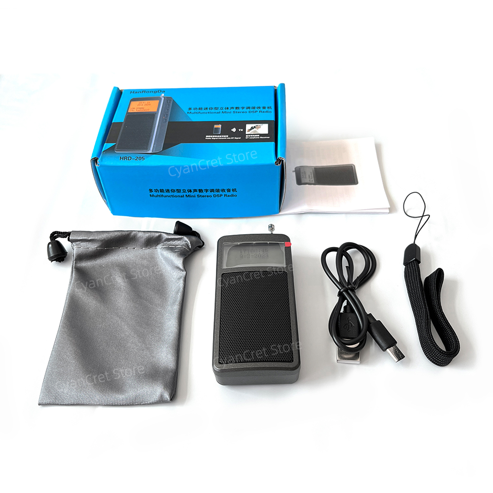 Radio FM portatile Mini ricevitore tascabile Schermo LCD stereo Supporto ad alta sensibilità Auricolari Bluetooth con antenna altoparlante