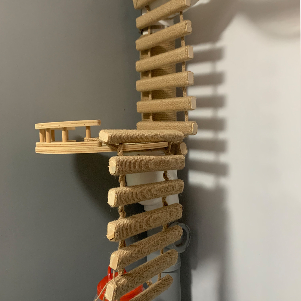 50CM/100CM Sisal Seil oder Holz Leiter Katze Klettergerüst Spielen Katze Brücke Haustier drinnen draussen möbel Katze Liefert
