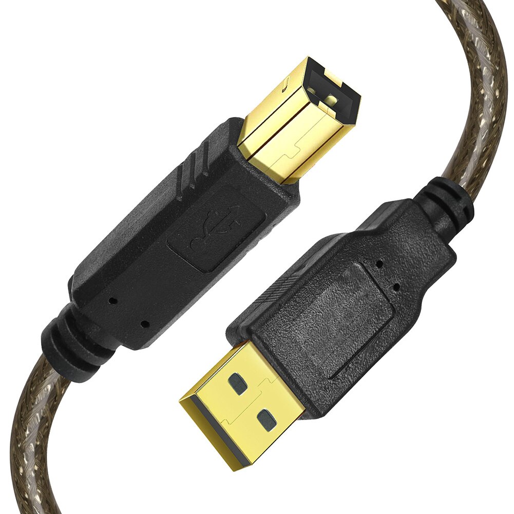 Extension Printer Cable USB 2.0 A Male to B Male Computer Wire Cable Cord Converter Connector Line for PC Laptop UND Sal