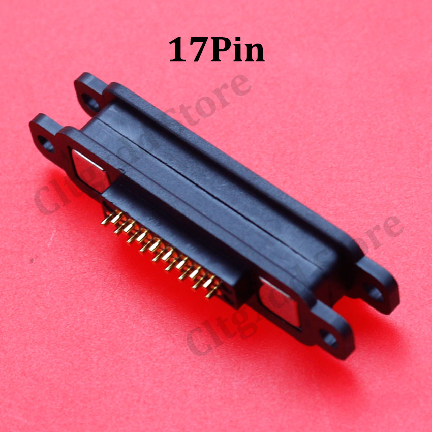 13/14/15/16/17/18/19/20Pin Waterproof Magnetic Pogo Pin Connector 2A Male Female Spring Loaded DC Power Socket W/ Screw Holes