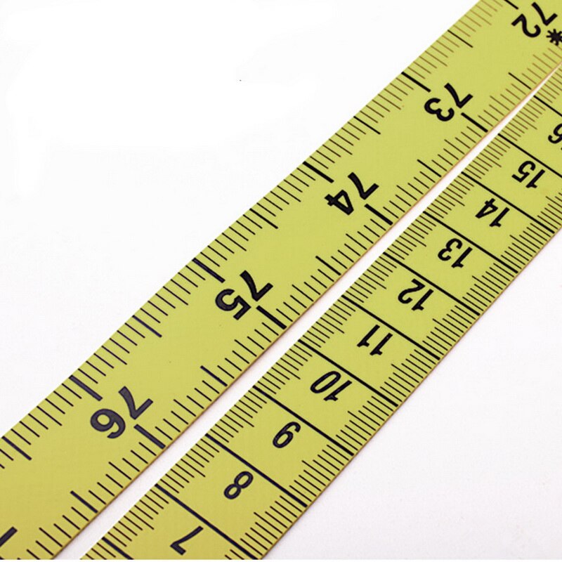 1 stuk 150cm/60 " lichaamsmeetliniaal naaimaat kleermaker zacht plat naailiniaal naaimeetlint willekeurige kleur