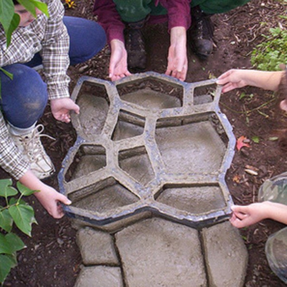 43.5x43.5CM allée irrégulière pavage pavé pierre moule béton jardin route chemin moule pochoir pavé jardin décoration