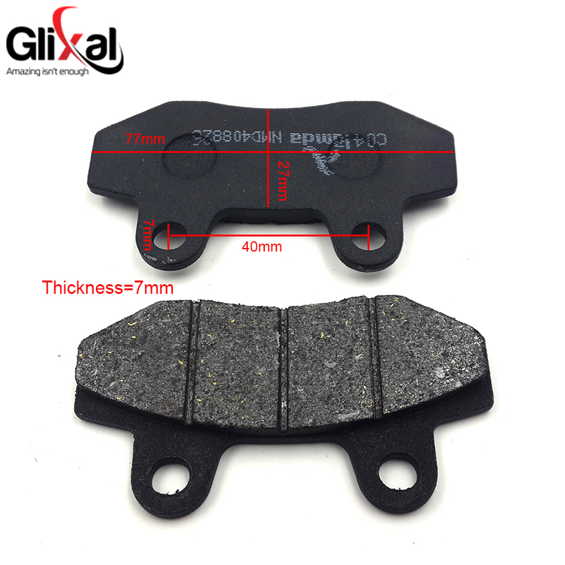 Glixal Universal Rear Disc Brake Pads for GY6 49cc 50cc 125cc 150cc Chinese Scooter Moped ATV Go kart Dirt-Bike