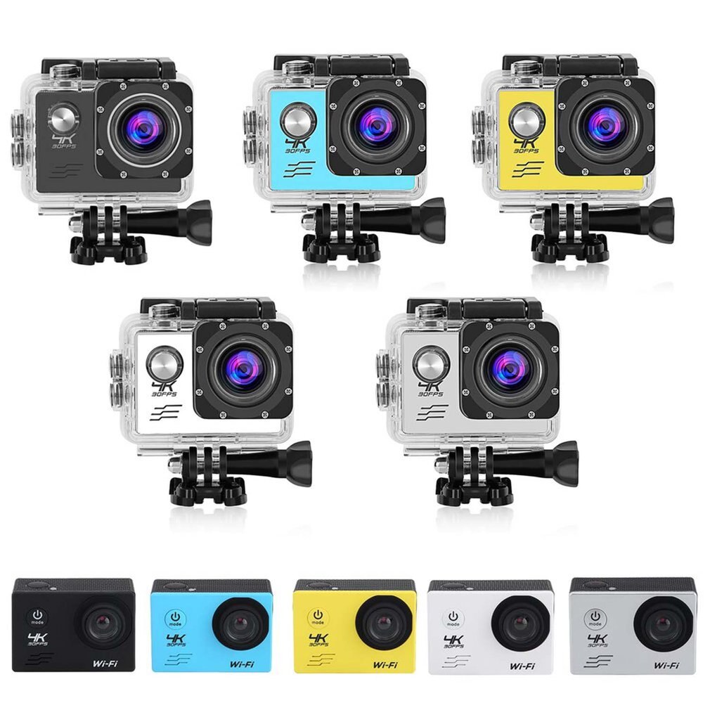 4K Wifi Camera 170 Degree Wide Angel Sports DV Camera Waterproof Outdoor Diving Riding Photo Shooting Video Recording