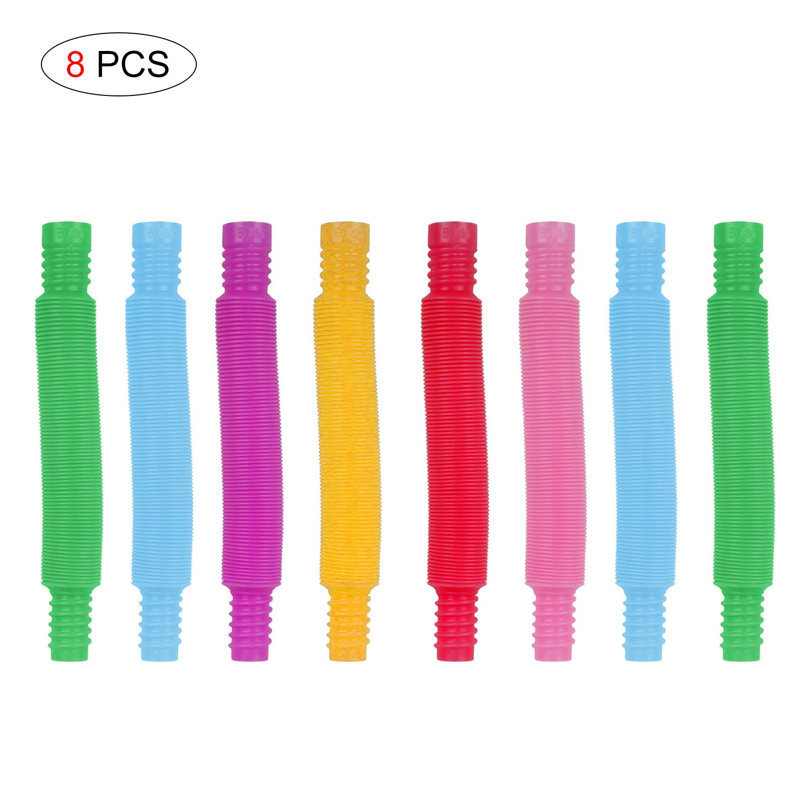 1/5/8pcs Mini Pop Tubes Coil Fidget Sensory Toy Educational Stress Relief Toy Funny Colorful Plastic Folding Magical Toy