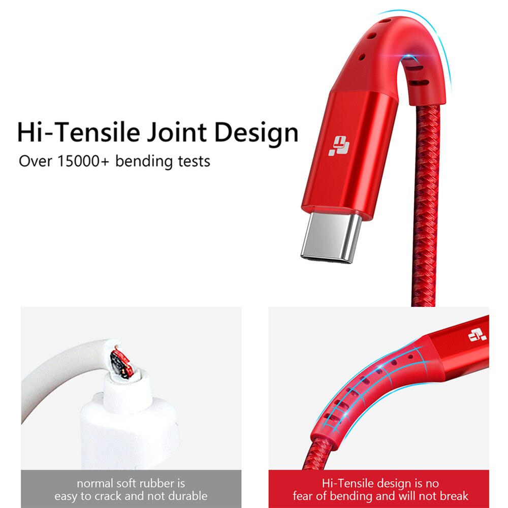TIEGEM rodzaj usb C kabel do Samsung S9 S8 szybkie ładowanie typu C z ładowaniem telefonu komórkowego drut usb C kabel do xiaomi mi9 Redmi note 7
