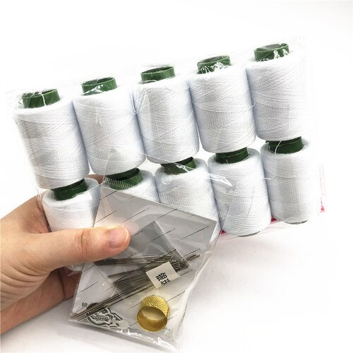 10 Pcs filo per cucire bianco e nero strumenti per cucire forniture per trapuntatura filo di poliestere per macchina da cucire cucitura a mano: Lavanda
