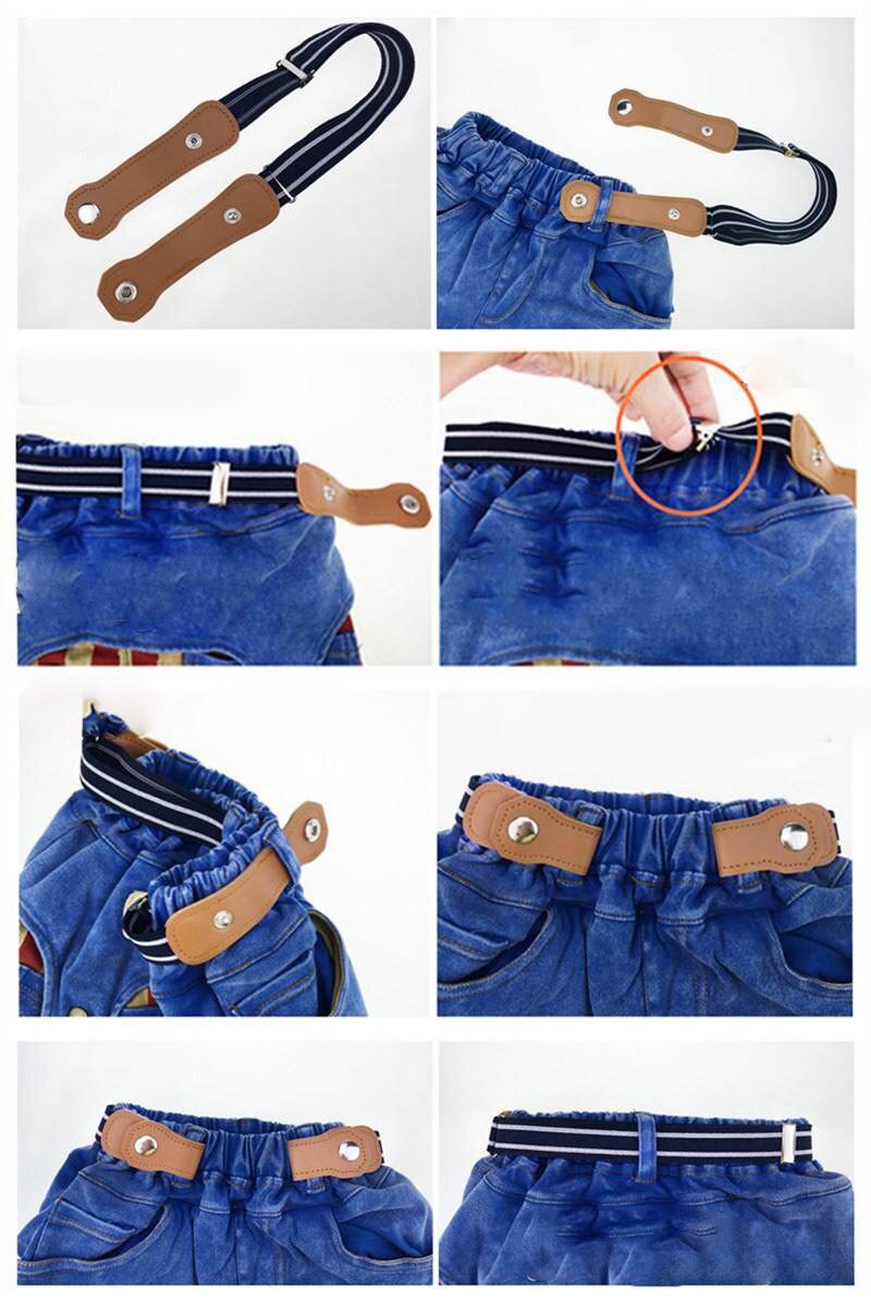 Børn spændefrit elastisk bælte elastisk taljebælte til børn justerbare drenge piger bælte jeans bukser tilbehør