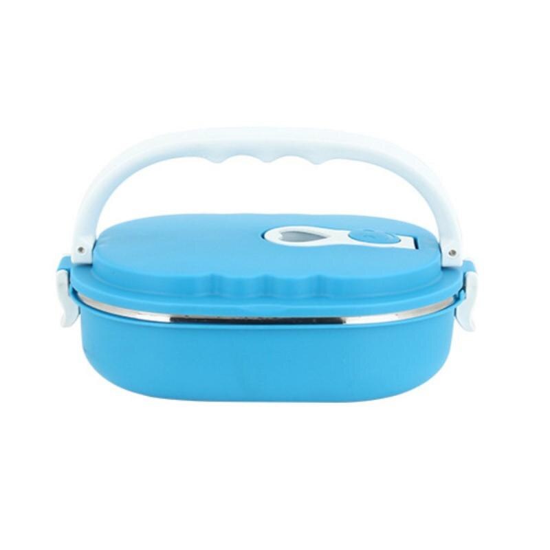 900Ml Lunch Box Servies Voedsel Opslag Container Kinderen Kids School Office Roestvrij Staal Draagbare Bento Box Keuken Cocina: blue