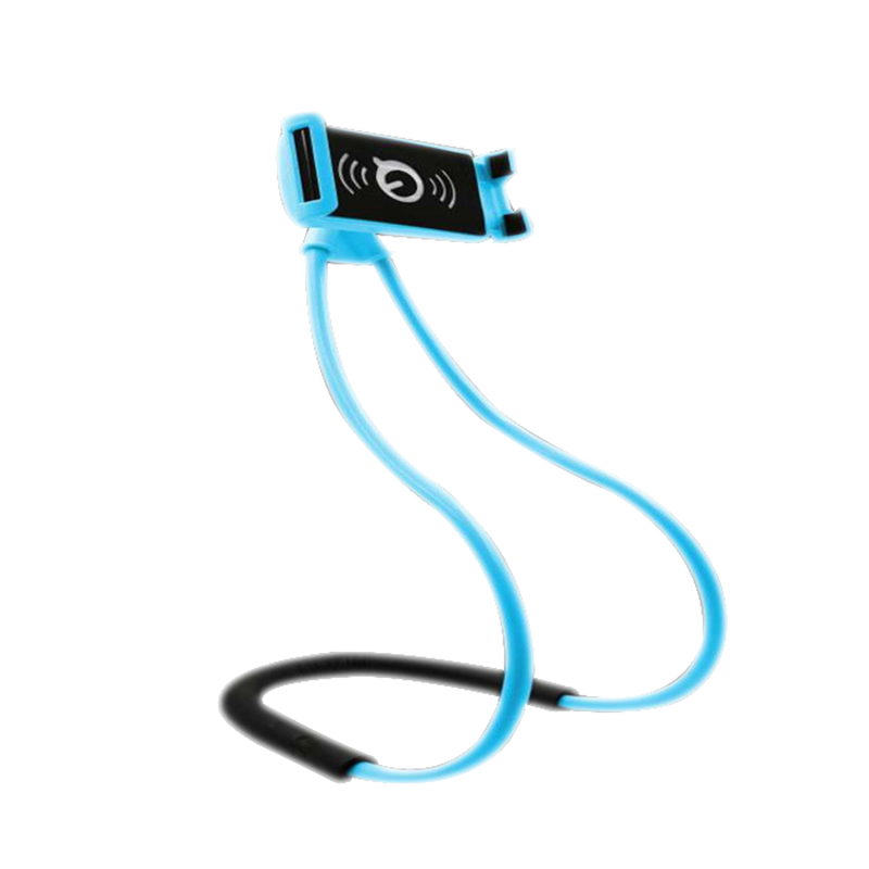Flexible lazy neck stand phone holder with pendant neck and Halter with mobile phone holder and necklace