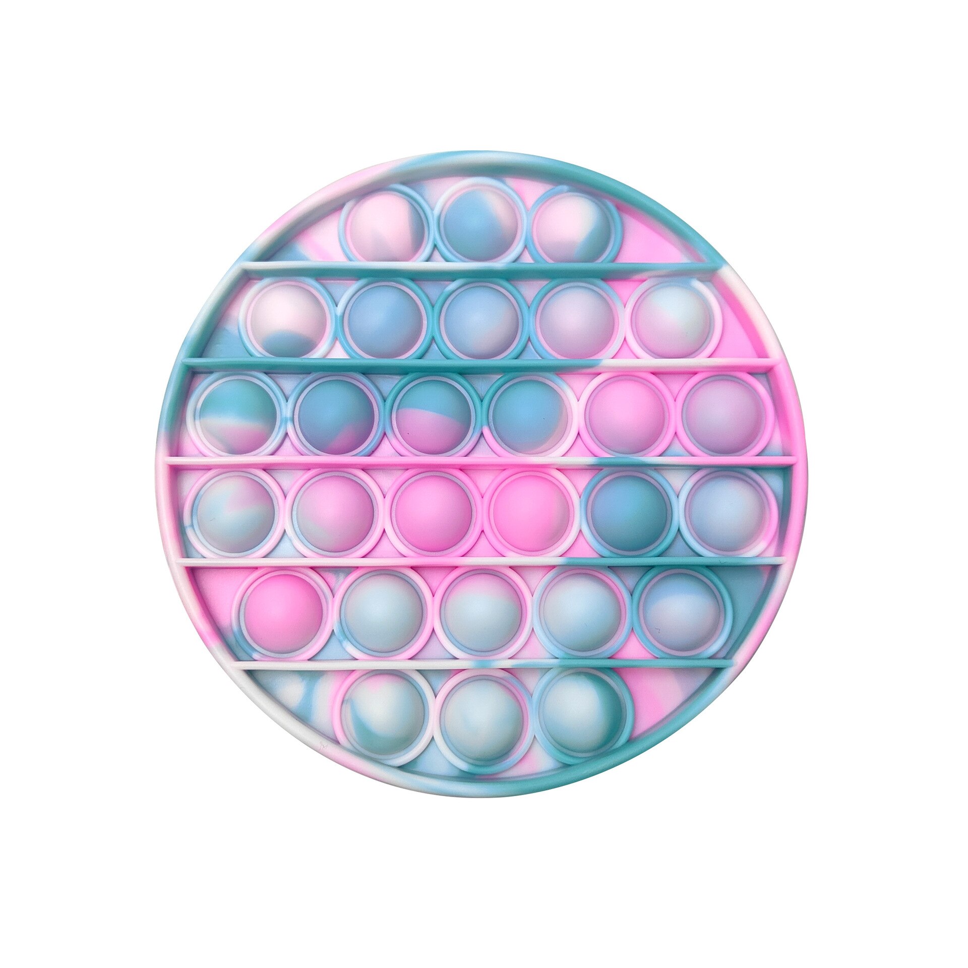 Rainbow Push Bubble Pops Fidget Sensory Toy for Autisim Special Needs Anti-stress Game Stress Relief Squishy Pops It Fidget Toys: Roud-B