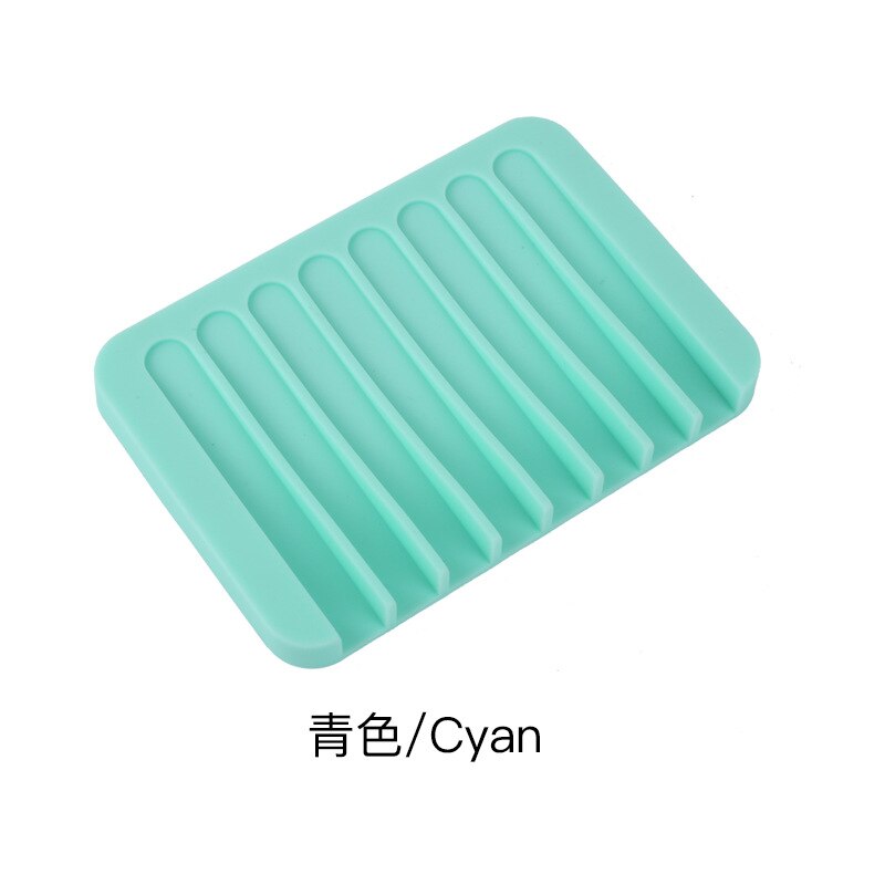 Silicone Soap Holder With Drain Tray – Modern Bathroom Dish Soapbox – White/Grey – Freestanding – UK Style