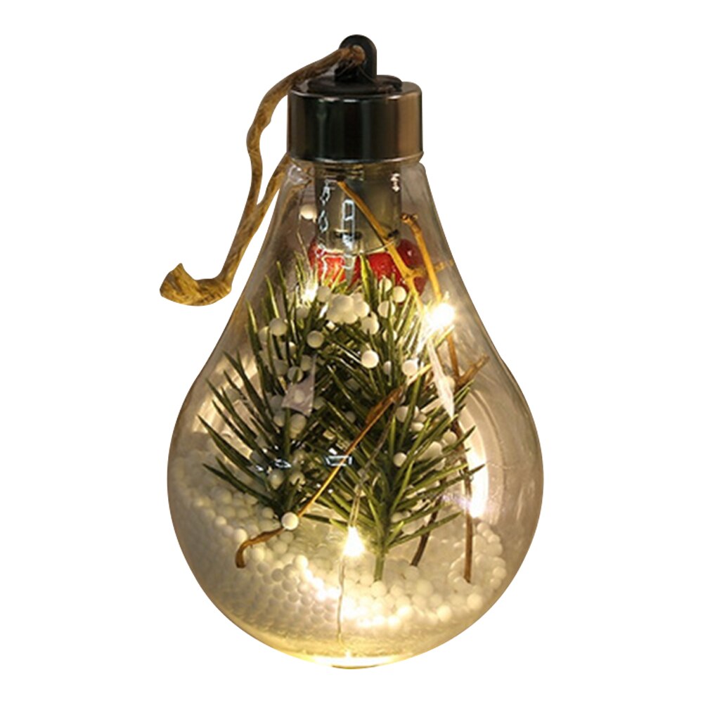 Lichtgevende kerstboombal heldere lichtgevende bal led hanglamp mooie plastic bolvormige lamp: 3