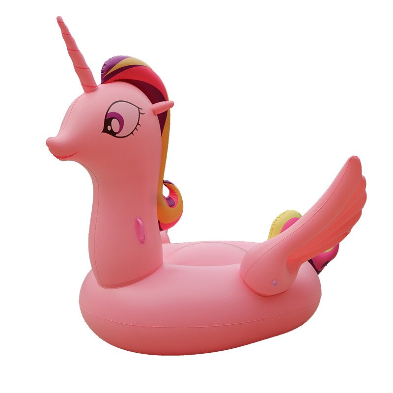 275cm Swimming Pool Float Giant Inflatable Pink Wing Unicorn In Water Floating Row Air Mattresses Swim Rings Water Toy