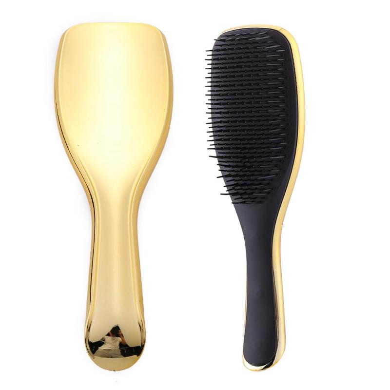Anti-statische Entwirren Massage Kämme Teezer Dusche Galvanisieren Entwirren Massage Kamm Anti Haarausfall Massage Kopfhaut Haar Teezer: Gold