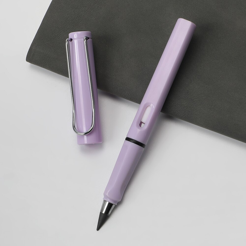 Eternal Pencil Unlimited Writing Drawing Pencils No Ink Pen Magic Stationery for School Painting Art Sketch Supplies Kid: light purple