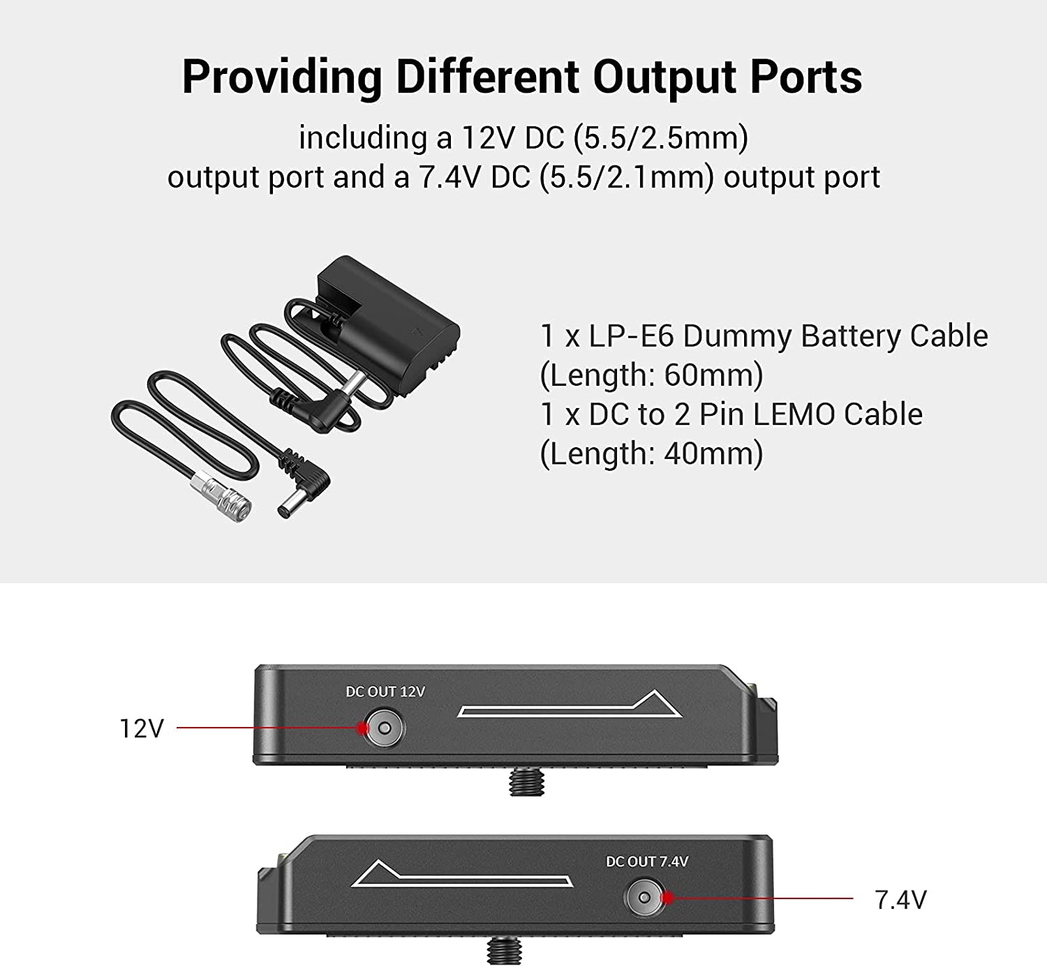 SMALLRIG NP-F Battery Adapter Plate Lite for BMPCC 4K &amp; 6K, ABS Material - 3093