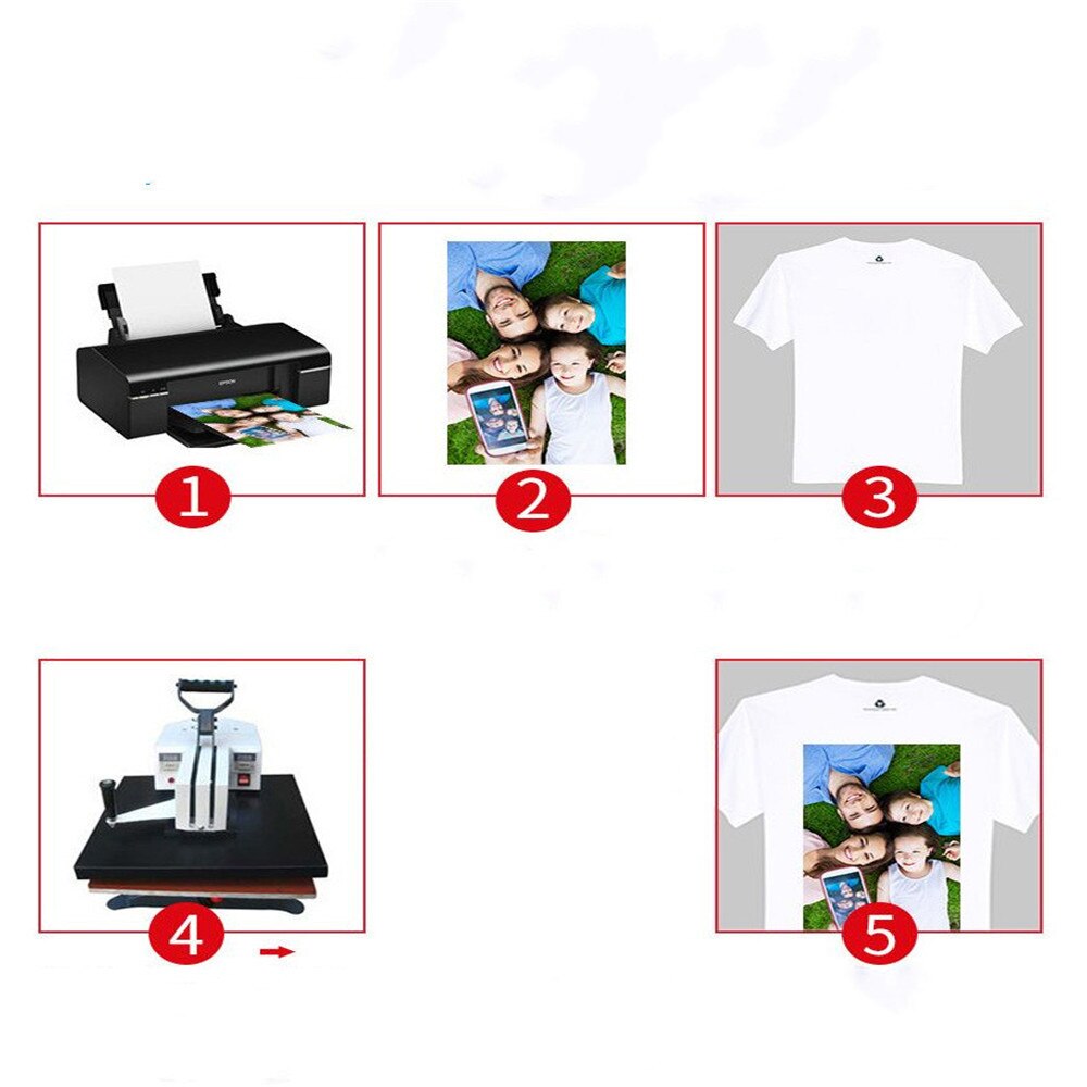 5Pcs T-shirt Afdrukken Op Thermische Transfer Papier Licht Stof Stof Proces Tracing Papier Thermische Overdracht Papier Leeuw Stencil