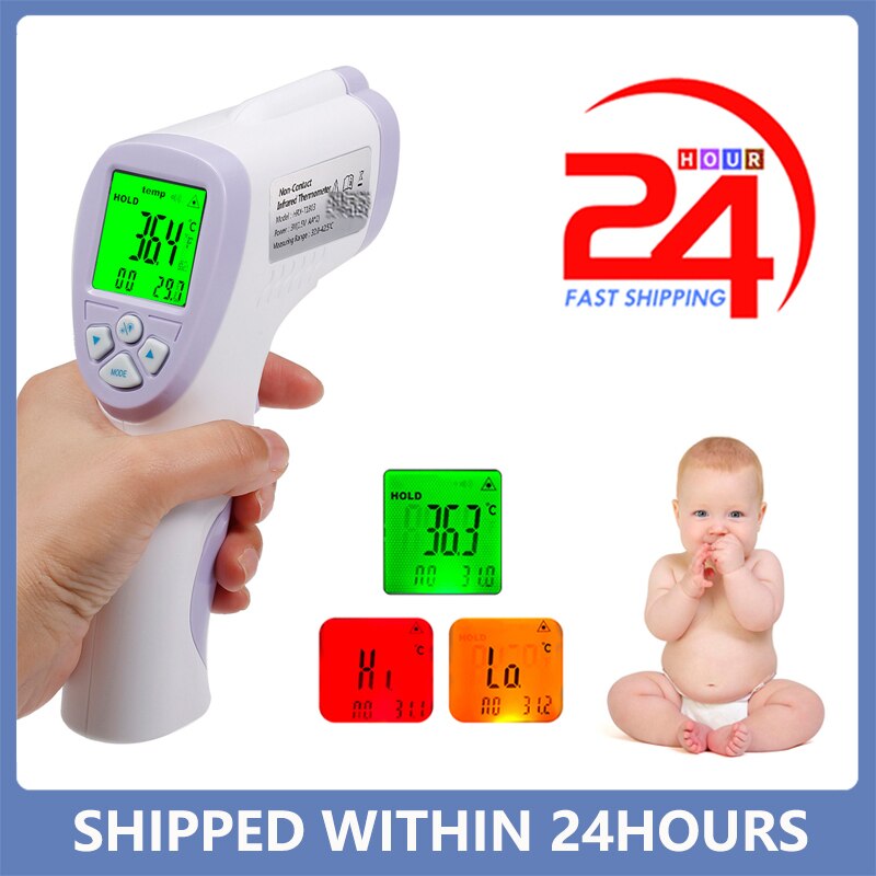 Digital Baby Thermometer Non-contact Infrared IR Forehead Thermometer Dual Mode Temperature LCD Display Meter Body Termometro
