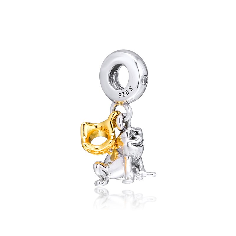 925 Sterling Silver Classic Golden Bee Charm Pendant Bracelet DIY Accessories Pendant: Sky Blue