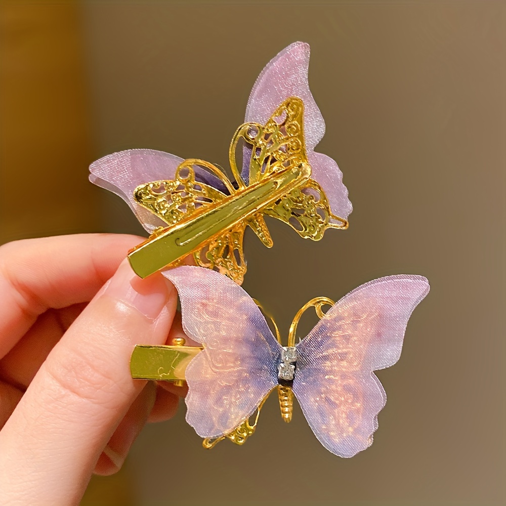 6/12/24/36 piezas de horquillas de mariposa para niña que no daña el cabello, horquillas súper bonitas y lindas