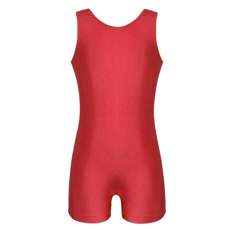 Børn piger gymnastik trikot ærmeløse ballet trikoter til piger sport jumpsuit unitard børn trænings dansetøj: Rød / 6