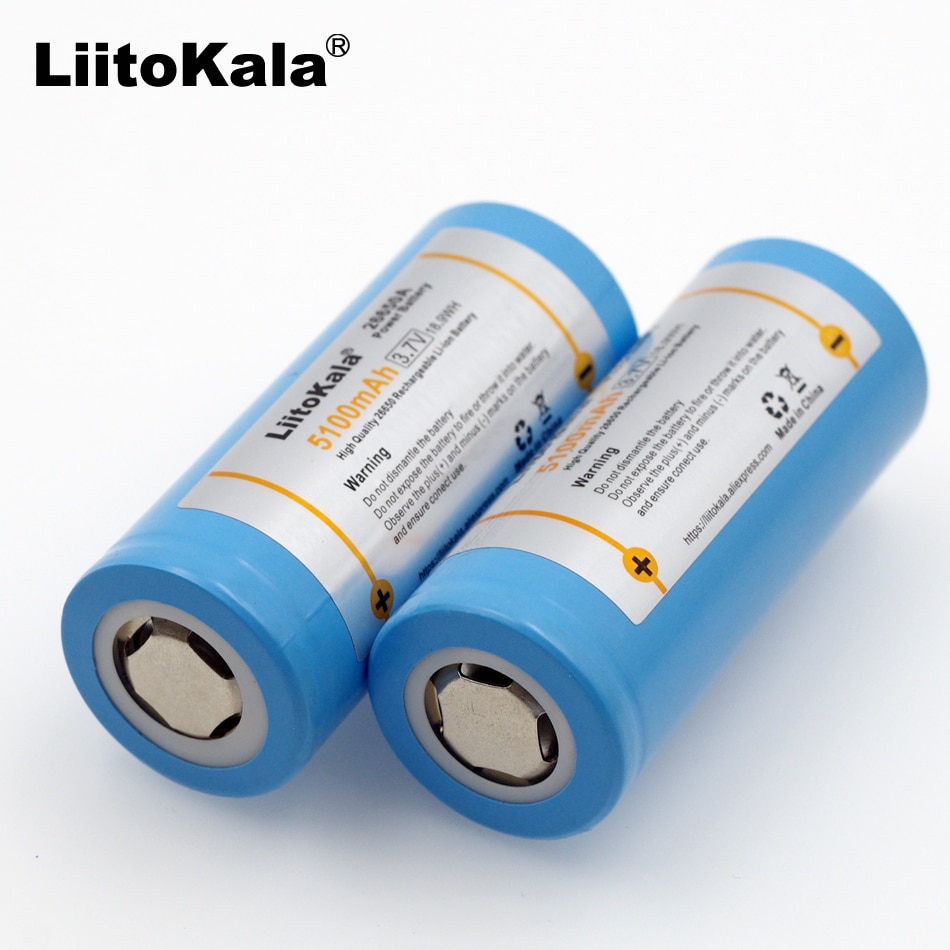 4Pcs Liitokala 26650-55A 5000Mah 26650 Li-Ion 3.7V Oplaadbare Batterij Voor Zaklamp 20A 3.6V Power Batterijen