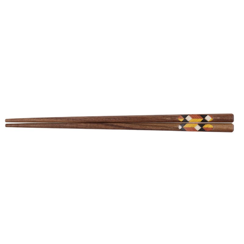 Palillos de cuchara de nogal negro, palillos chinos reutilizables, palitos de madera Natural, cuchara de té, cucharas de servicio: 6