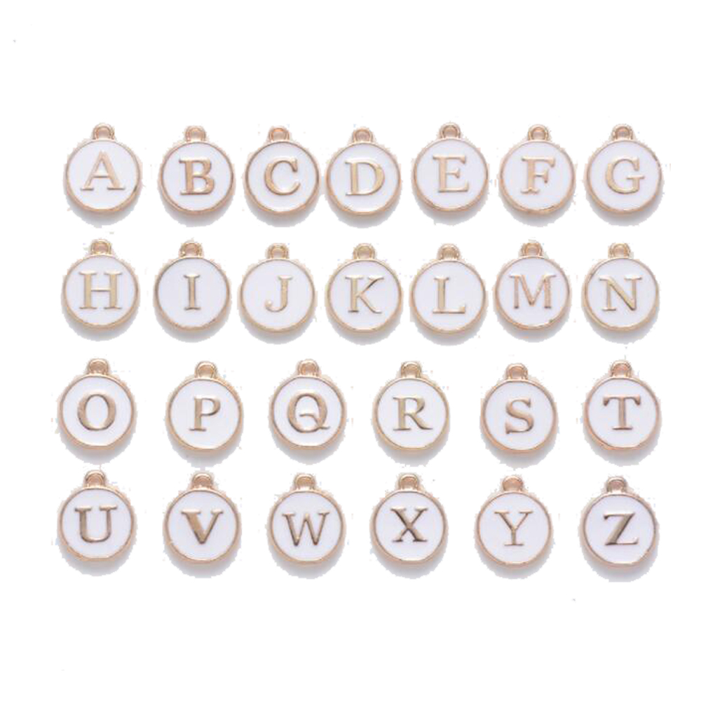 Juego de colgantes con letras del alfabeto de A-Z para mujer, pulsera y pendientes hechos a mano, accesorios para hacer joyas, suministros, 12mm, 1 Juego: Azul cielo