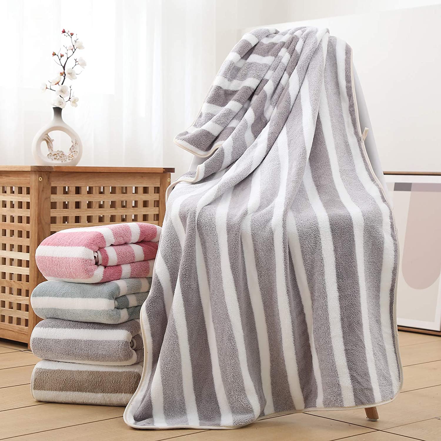 Serviettes de bain Super douces 35x75cm, ensembles de serviettes absorbantes et à séchage rapide, résistantes à la décoloration sans perte de cheveux