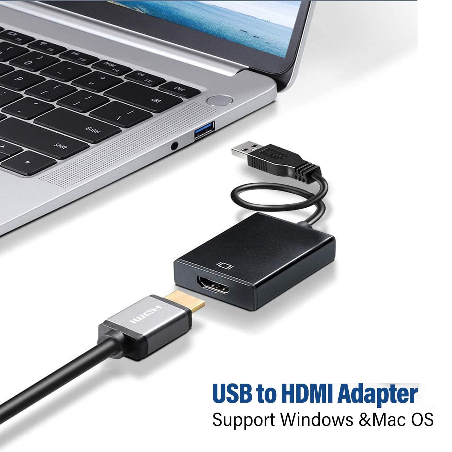 Adaptateur USB 3.0 vers HDMI 1080P, convertisseur USB 2.0 vers HDMI, carte vidéo externe pour PC portable HDTV