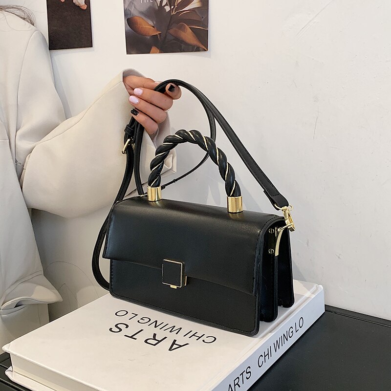 Vrouwelijke Kleine Luxe Crossbody Tassen Voor Vrouwen Kleine Handtas Pu Lederen Handtas Dames Met Handvat