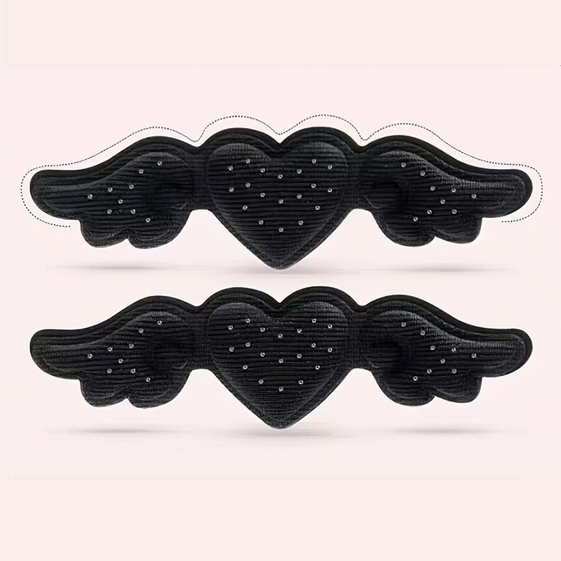 Women Relieve Heel Pressure Shoe Pads 3mm/6mm Thick Soft Sponge Heels Insert Self-adhesion Foot Pad Cushion Insoles Pain Relieve: black / 6mm