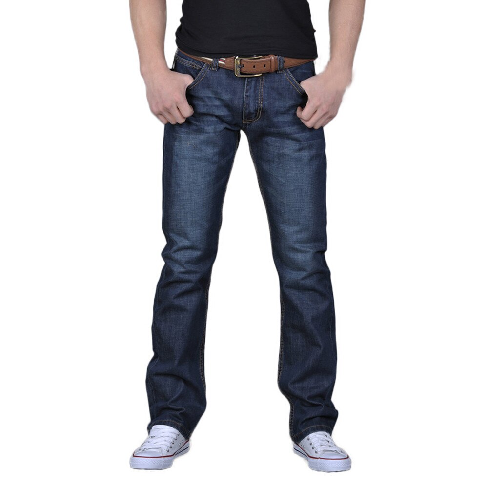 DOUDOULU Men's Casual Autumn Denim Cotton Hip Hop Loose Work Long Trousers Jeans Pants men jeans pants slim fit #30: 36