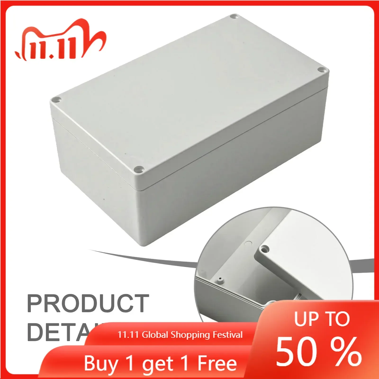 Caja de electrónica ABS, caja de proyectos electrónicos para uso en interiores, opciones de tamaño flexibles para personalización de conectores