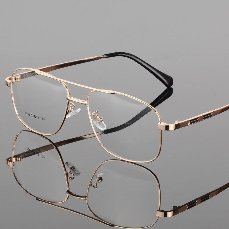 Vazrobe Goud Brillen Frame Mannen Bril Man Prescription Brillen Vierkante Vintage Brillen voor Dioptrie Bijziendheid Lens Optic