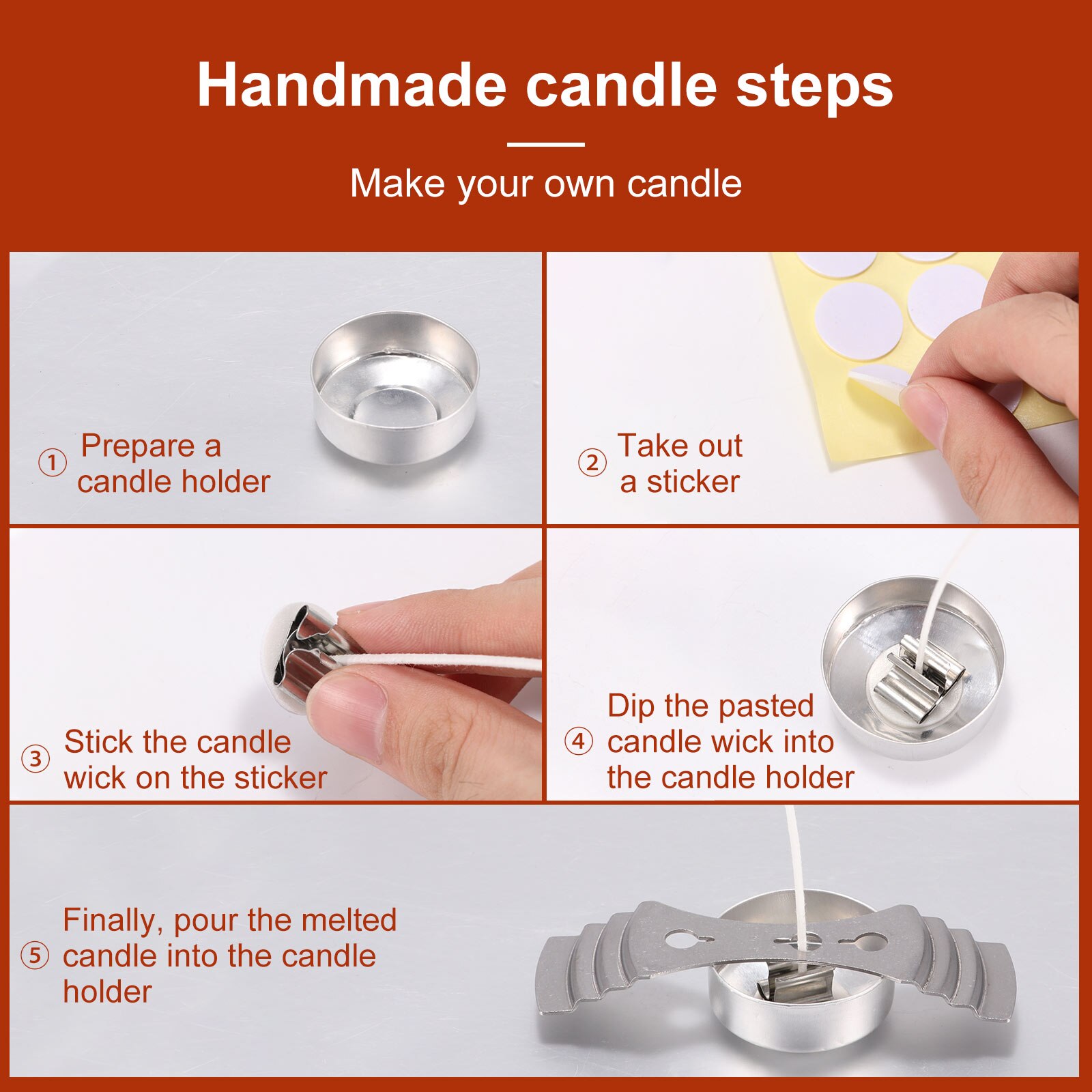 DIY Candle Making Kit DIY Candles Craft Tool Set Handle Arts Craft Supplies Stainless Steel Pouring Pot For Candle Making