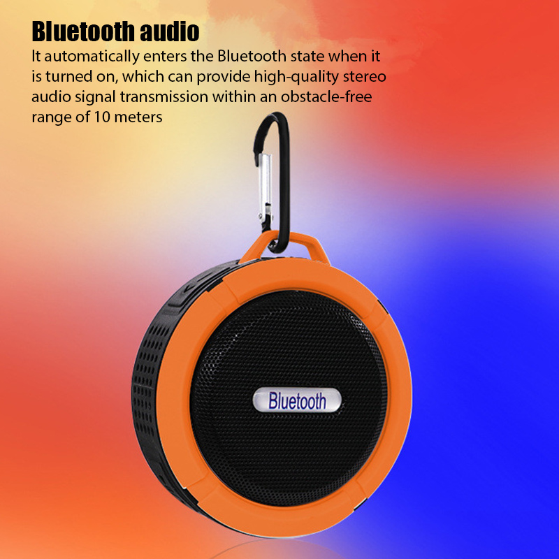 Stall Source Foreign Trade Wireless Portable Card Bluetooth Audio C6 Gift Bathroom Waterproof Big Suction Cup Bluetooth Speaker