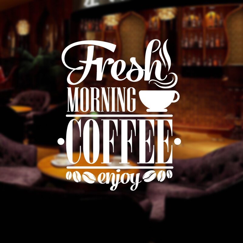 thumbnail image 2 of Black Coffee House Wall Sticker - Kitchen Vinyl Decal Mural - Removable DIY Decor 2 of 6