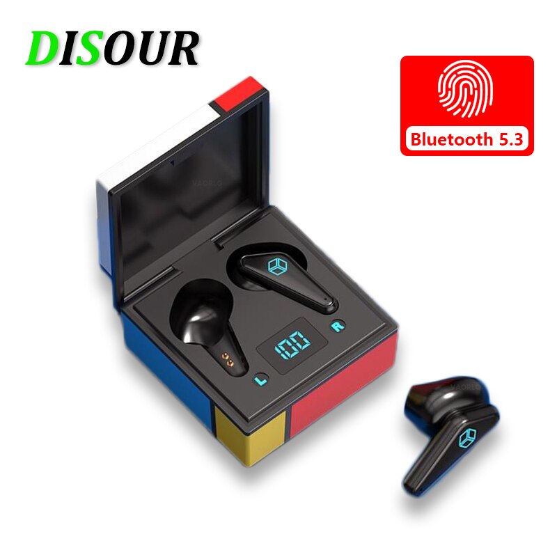 Bluetooth 5.3 Earphones LED Power Digital Display Headset Touch Control In-Ear Earbuds Noise Cancel Earphone For Smartphones