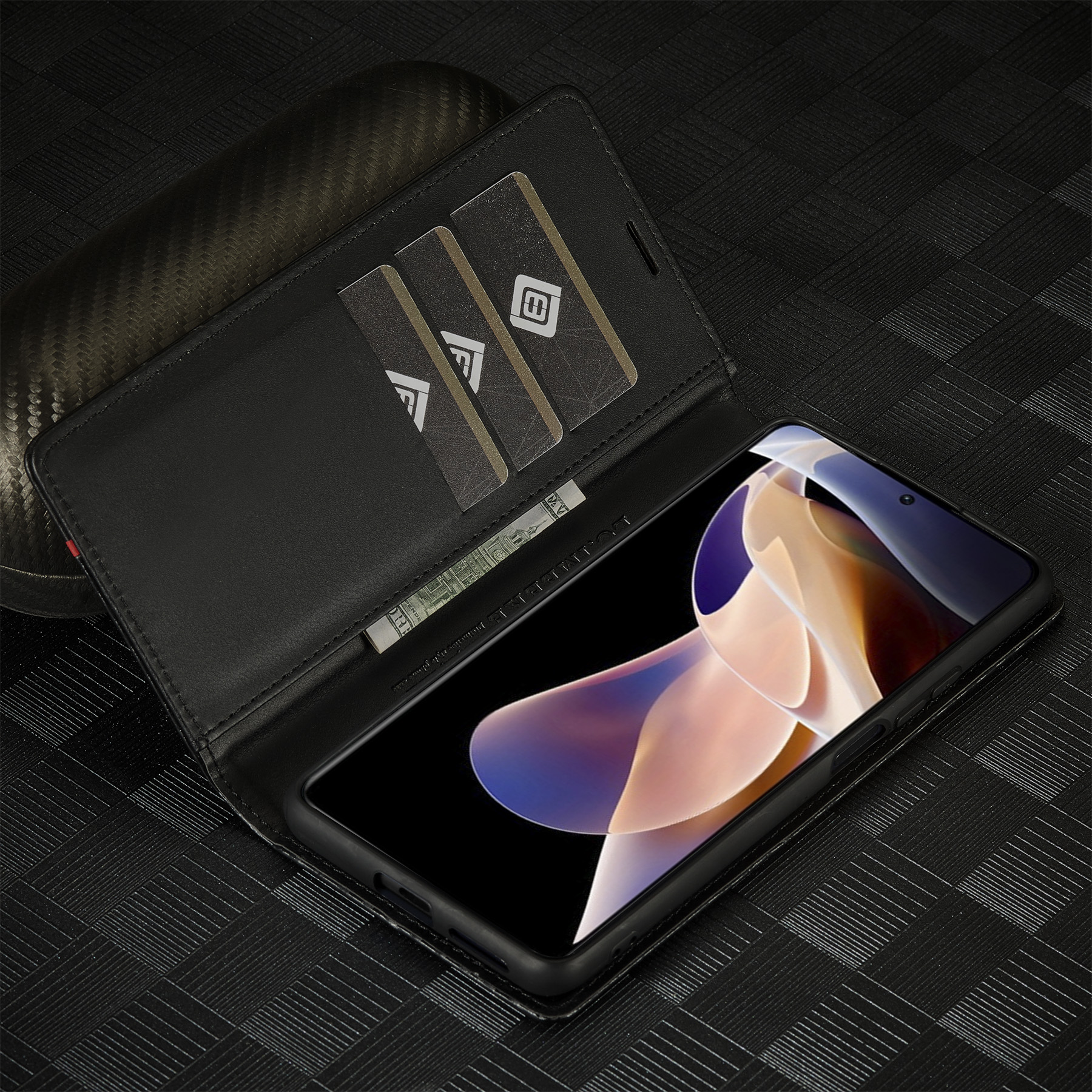 Custodia In Pelle Flip Card Solt Portafoglio Per Xiaomi Redmi Note 13 - Foto 6