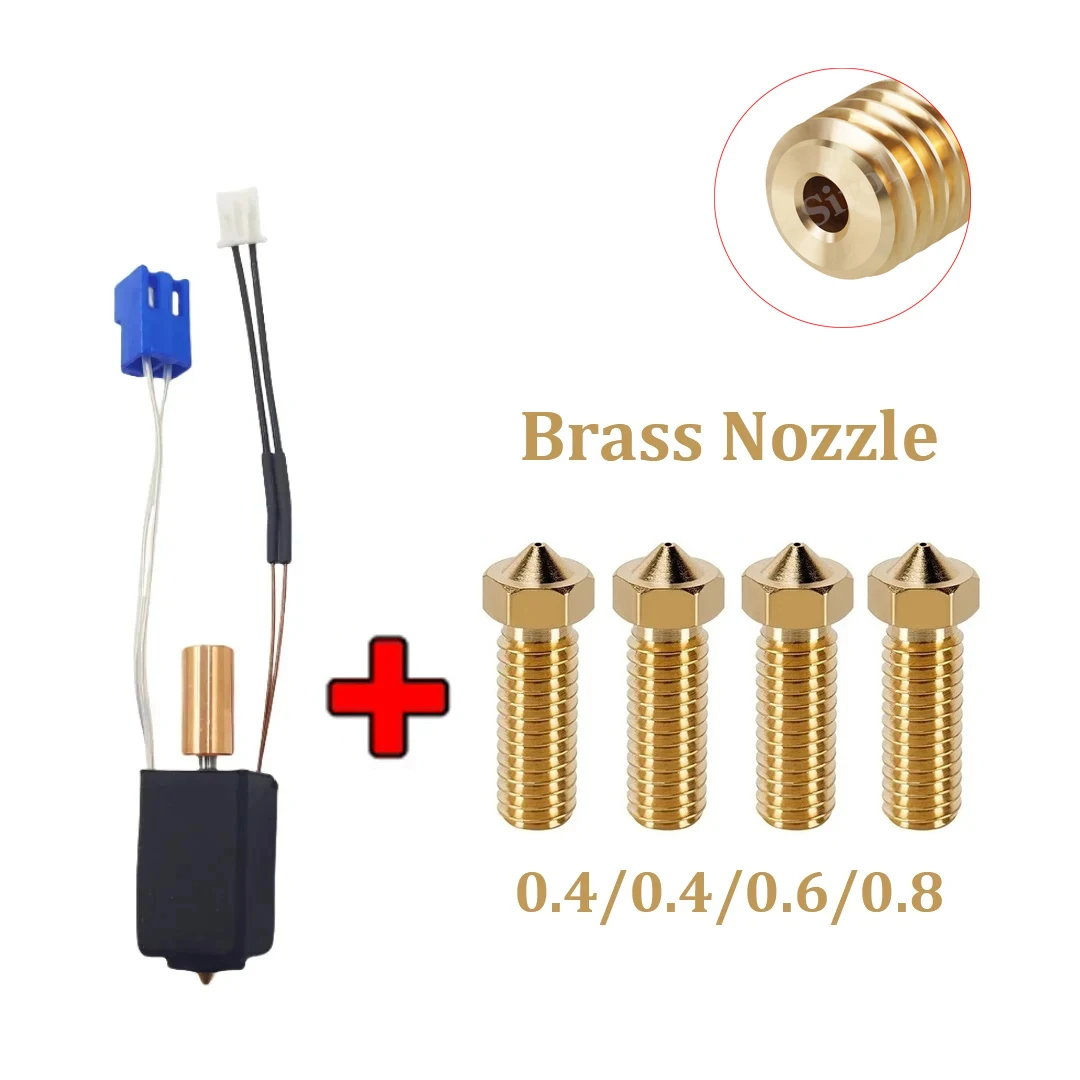 Upgraded Hotend for Artillery Sidewinder X1 X2 Genius and Pro 3D Printer Parts All Metal Nozzle Heating Block Thermistor Kits: black