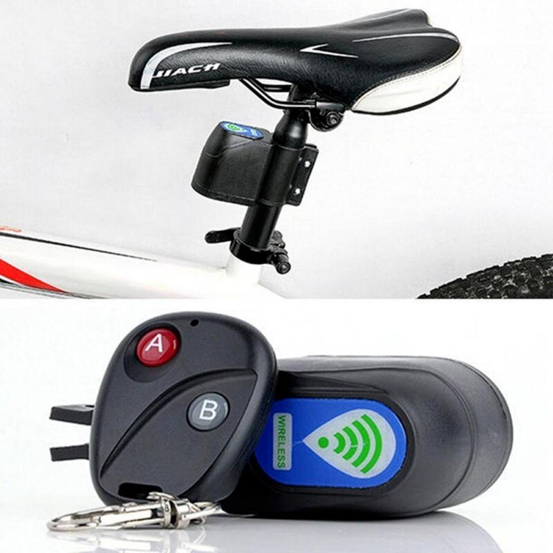 Anti-Diefstal Fietsslot Fietsen Veiligheidsslot Draadloze Afstandsbediening Trillingen Alarm 110dB Fiets Alarm Fietsslot