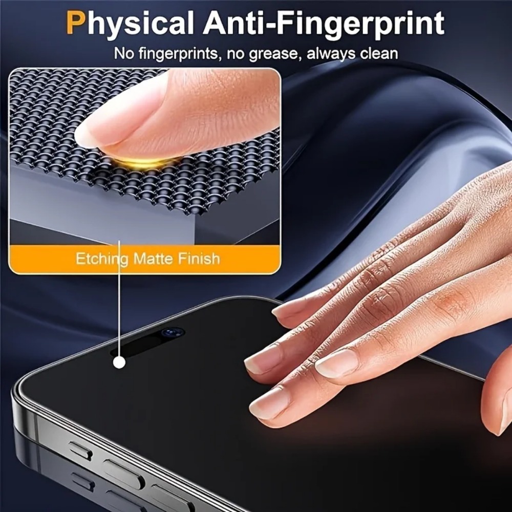 4 pezzi di vetro temperato opaco per IPhone15 pro Max 15 14 13 pro14 più 12 11 XS Max XR X anti-impronte per iPhone 12 13 mini