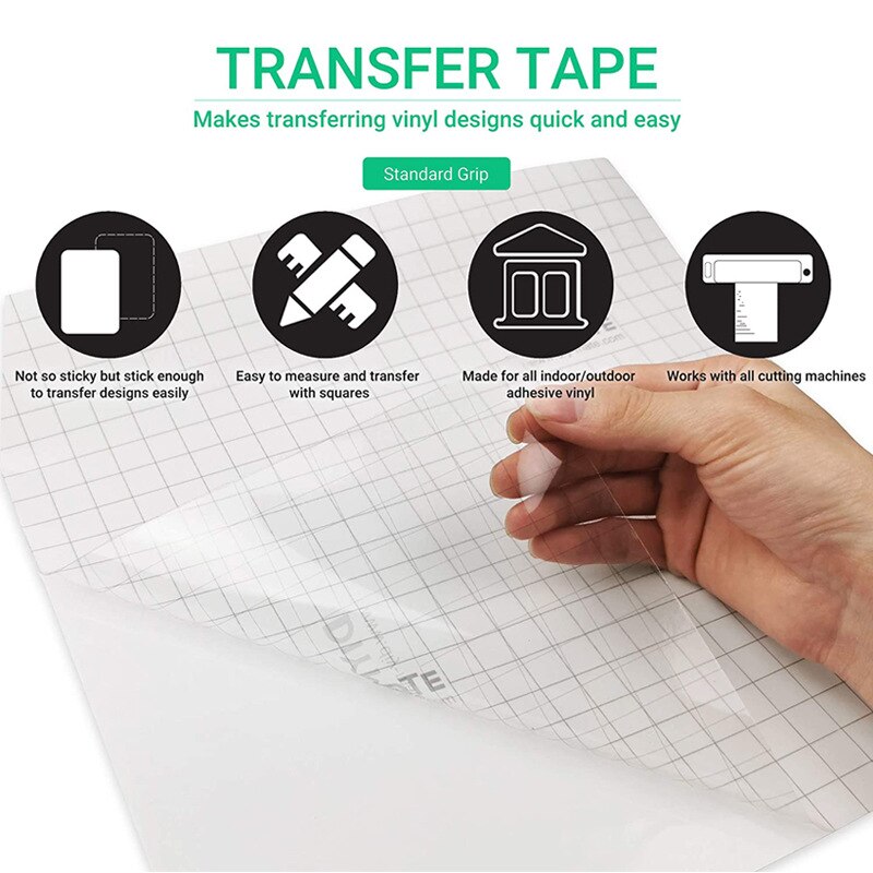 Cricut-Papel de transferencia de vinilo transparente, membrana de posicionamiento, almohadilla de corte, accesorios, película de transferencia de letras, 12x120 pulgadas, 0,3 m x 3,48 m